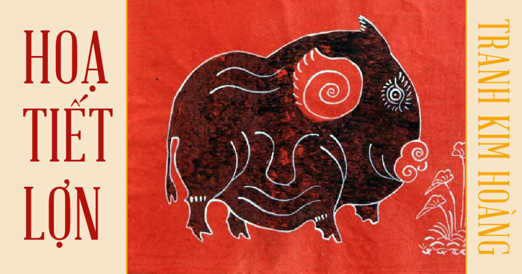 Hoạ tiết Lợn trong tranh Kim Hoàng