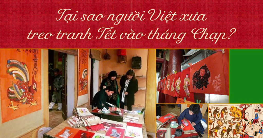 phong tục treo tranh Tết