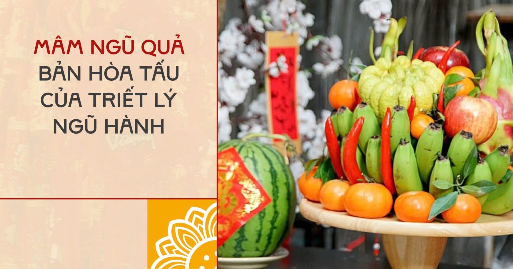 Mâm ngũ quả trên ban thờ Tết